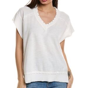 Grey State Women's Cream V-Neck Sweatshirt